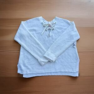 Time and Tru Plus Size Sweater 16/18 Ivory Cream Cottage Core Grandma Coastal